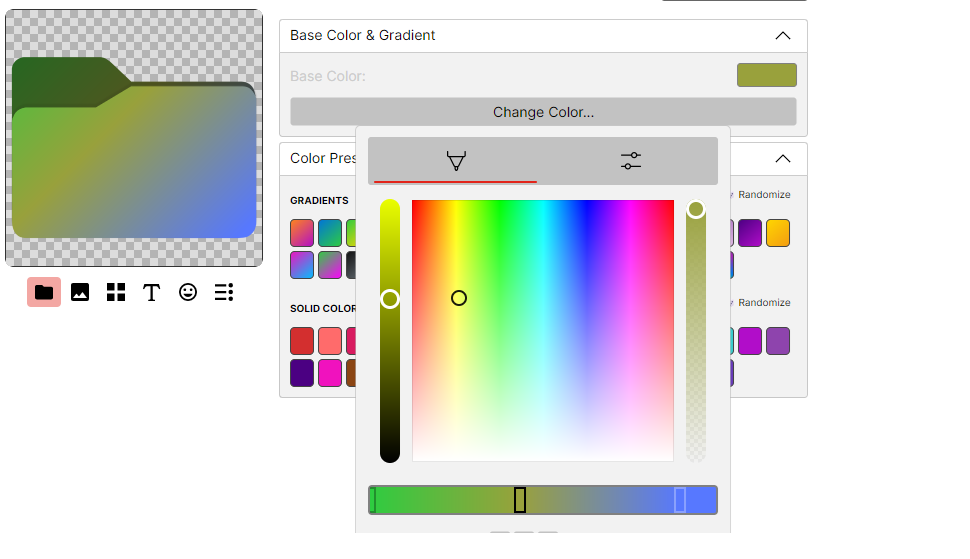 Color picker interface